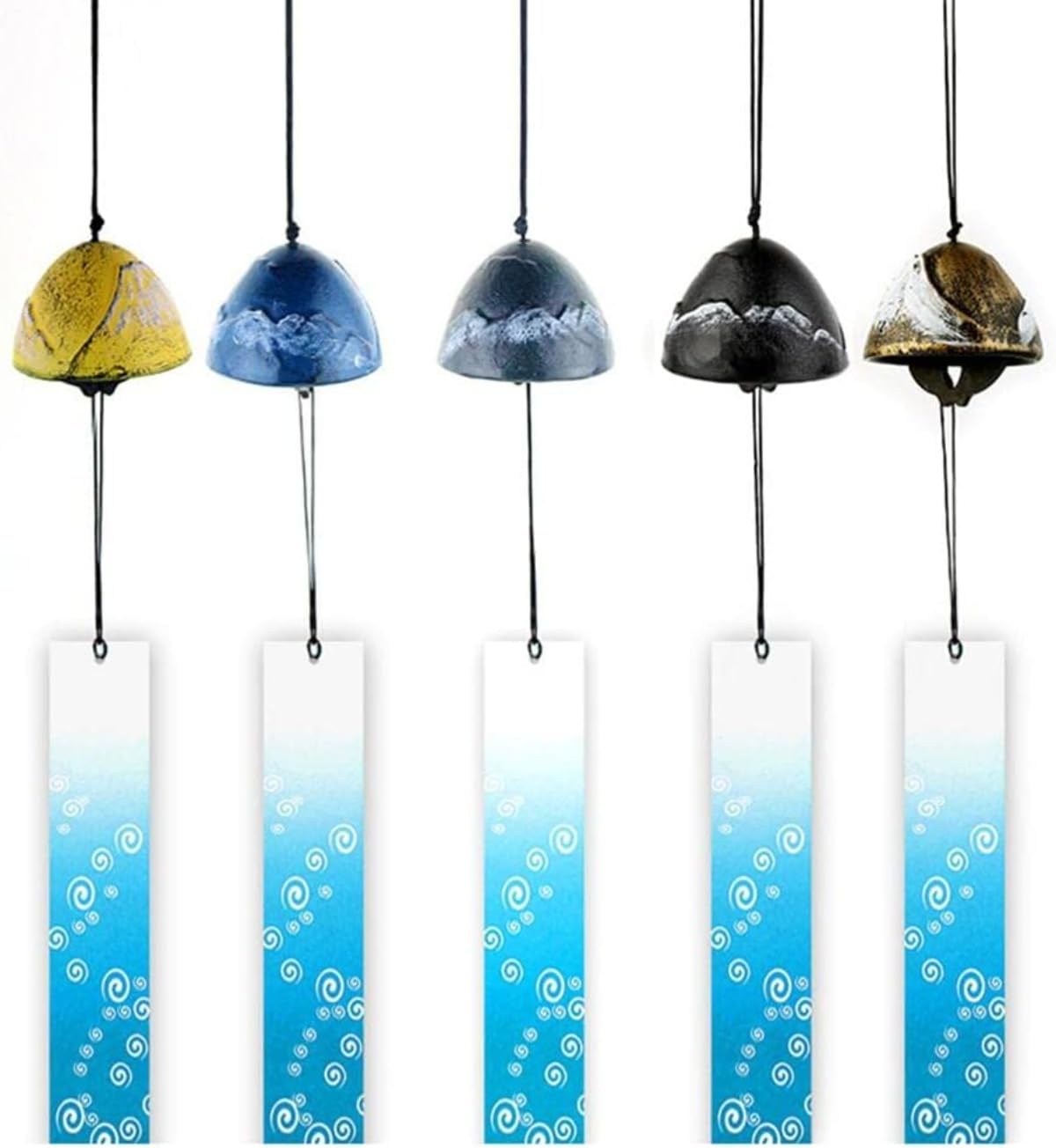 Nambu Ironware Wind Chime Set of 5 Cast Iron Japanese Traditional Craft Iwate