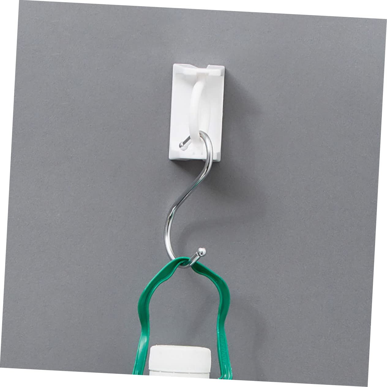Zerodeko 5 Ensembles Crochet Rond Tringle À Rideau Magnétique Filet Filtrer Double Supports De Tringle À Rideaux sans Perçage Porte-canaux De Rideau De Plastique Blanche 4 Pièces * 5