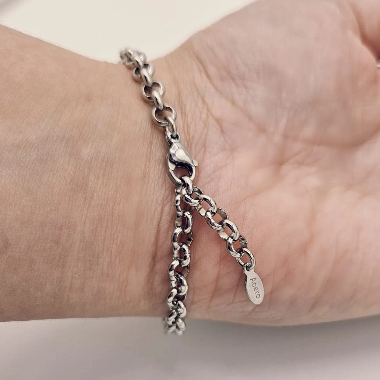 Pulsera niños personalizada para mamá, abuela, regalo original, ajustable, en acero inoxidable. Día de la madre.