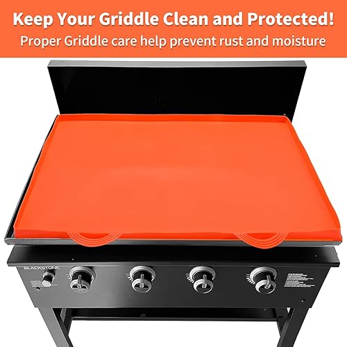Miniatura 3 de Tapete de silicona de 22 pulgadas para parrilla Blackstone con asa, antiadherente de grado alimenticio, resistente y reutilizable, protege tu