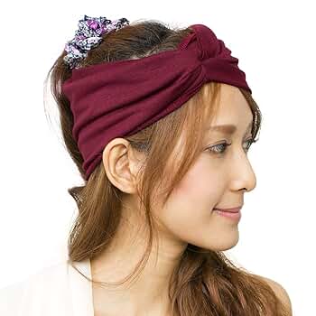 Amazon | [ザクション] 日本製 ツイストターバンヘアバンド [M便