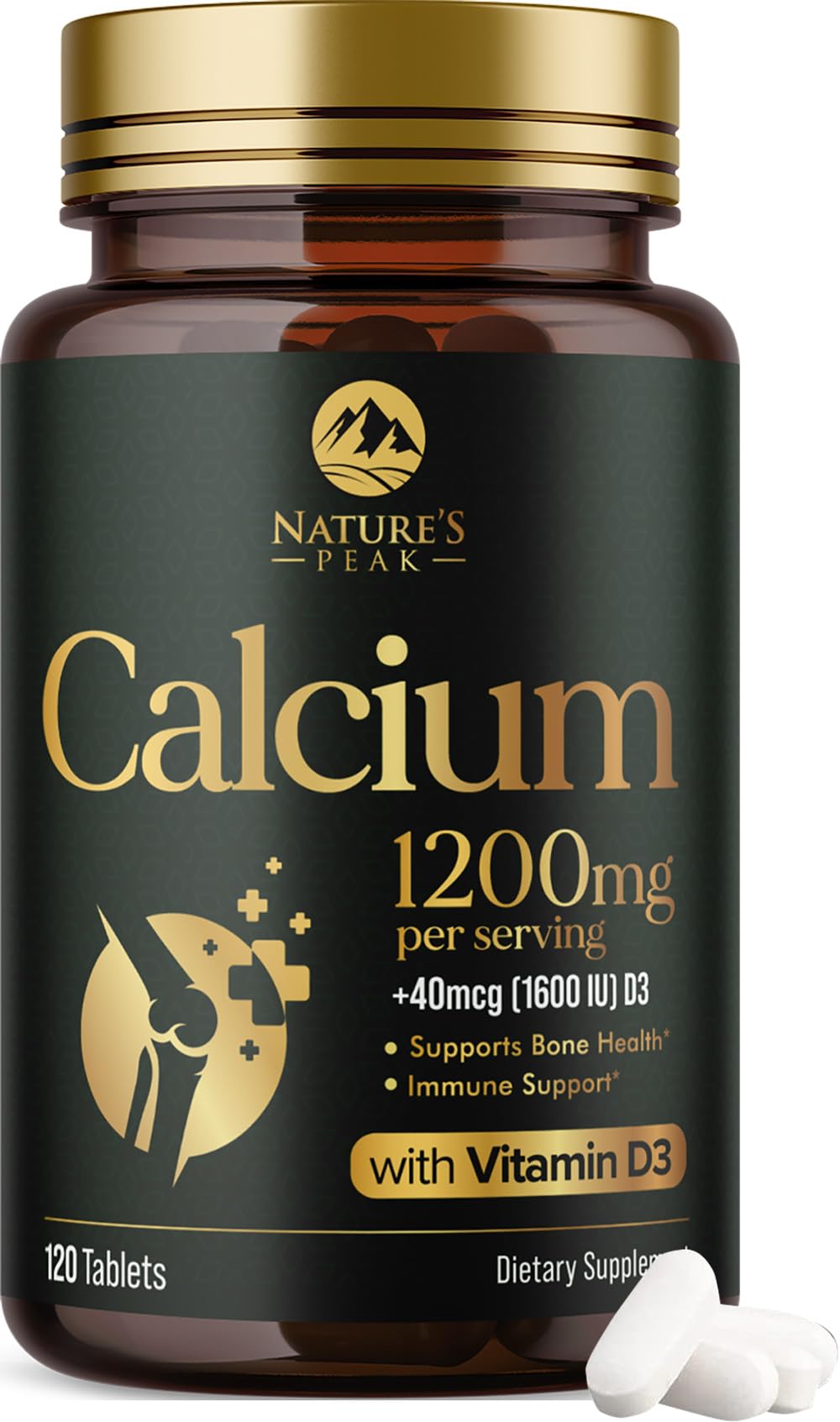 Nature's Peak Calcium 1200mg with D3