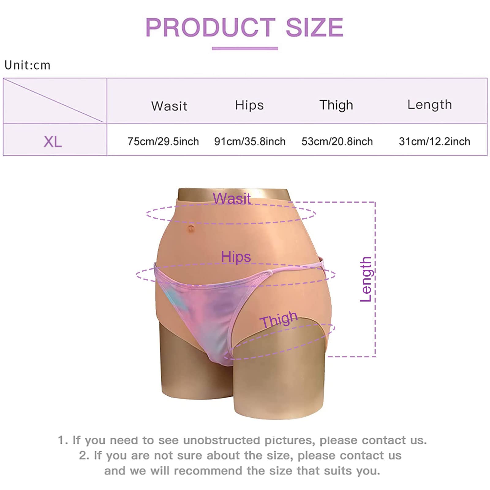 Bragas de Vagina Falsa de Silicona Butt Lifter Hip Enhancer Calzoncillos para Crossdresser Travestis Transgénero Drag Queen Cosplay(Color:Color 2)
