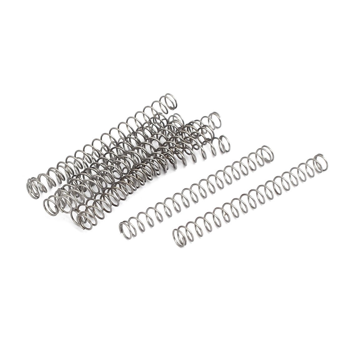 Aexit 0.5mmx5mmx50mm 304 Springs Stainless Steel Compression Springs Silver Compression Springs Tone 10pcs