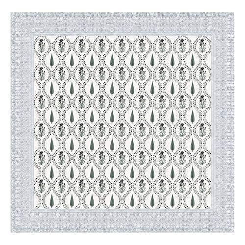 Image of BLOCKS OF INDIA Hand Block Printed 200 TC Cotton Super King Size Bedsheet(106 x 106) | Pack of 1, Blue Green Patti