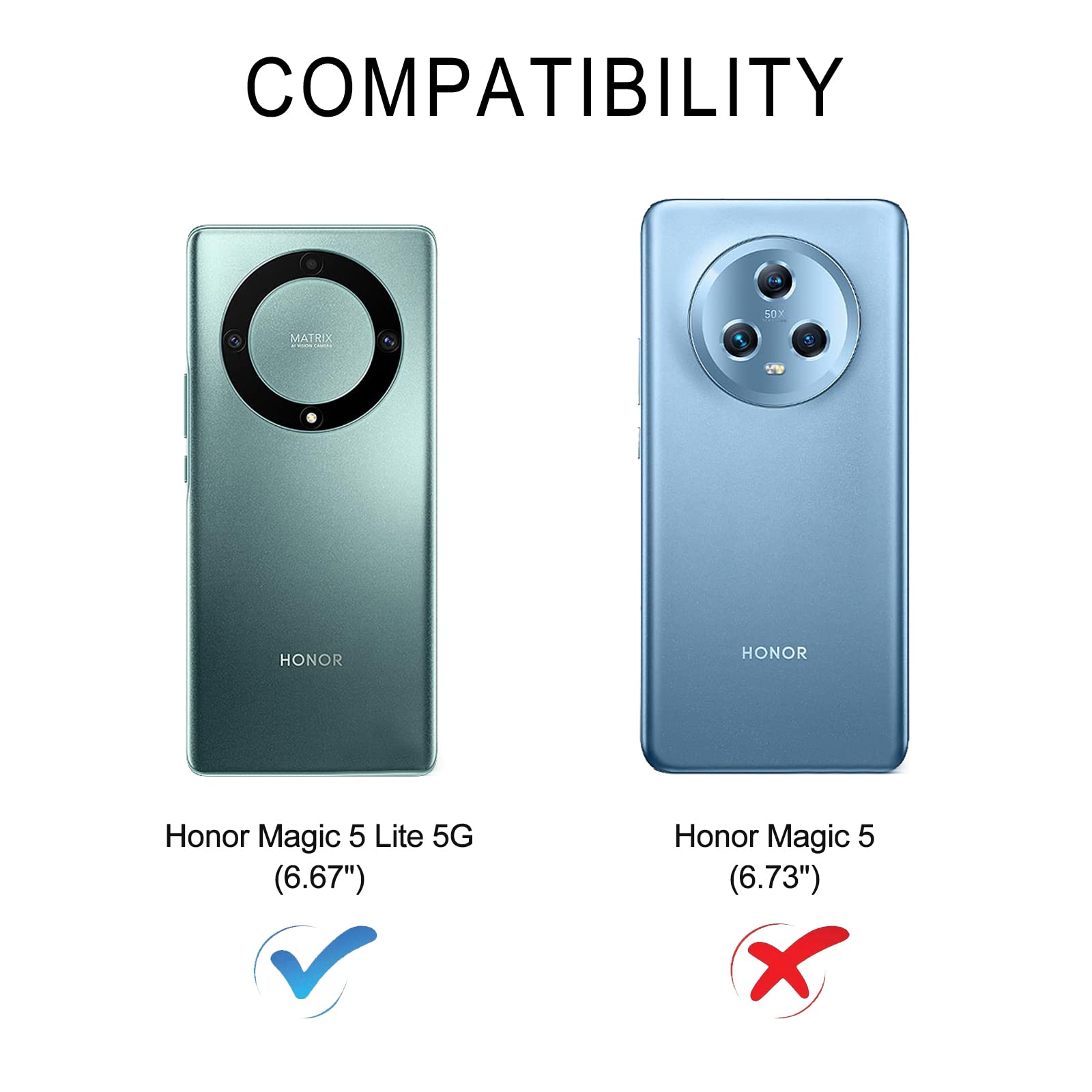 Cracedily Cover per Honor Magic5 Lite Case, Custodia Cover Pelle Premium Portafoglio con Porta Carte Magnetica Supporto Protezione Flip Case Custodia per Honor Magic 5 Lite, Blu-verde