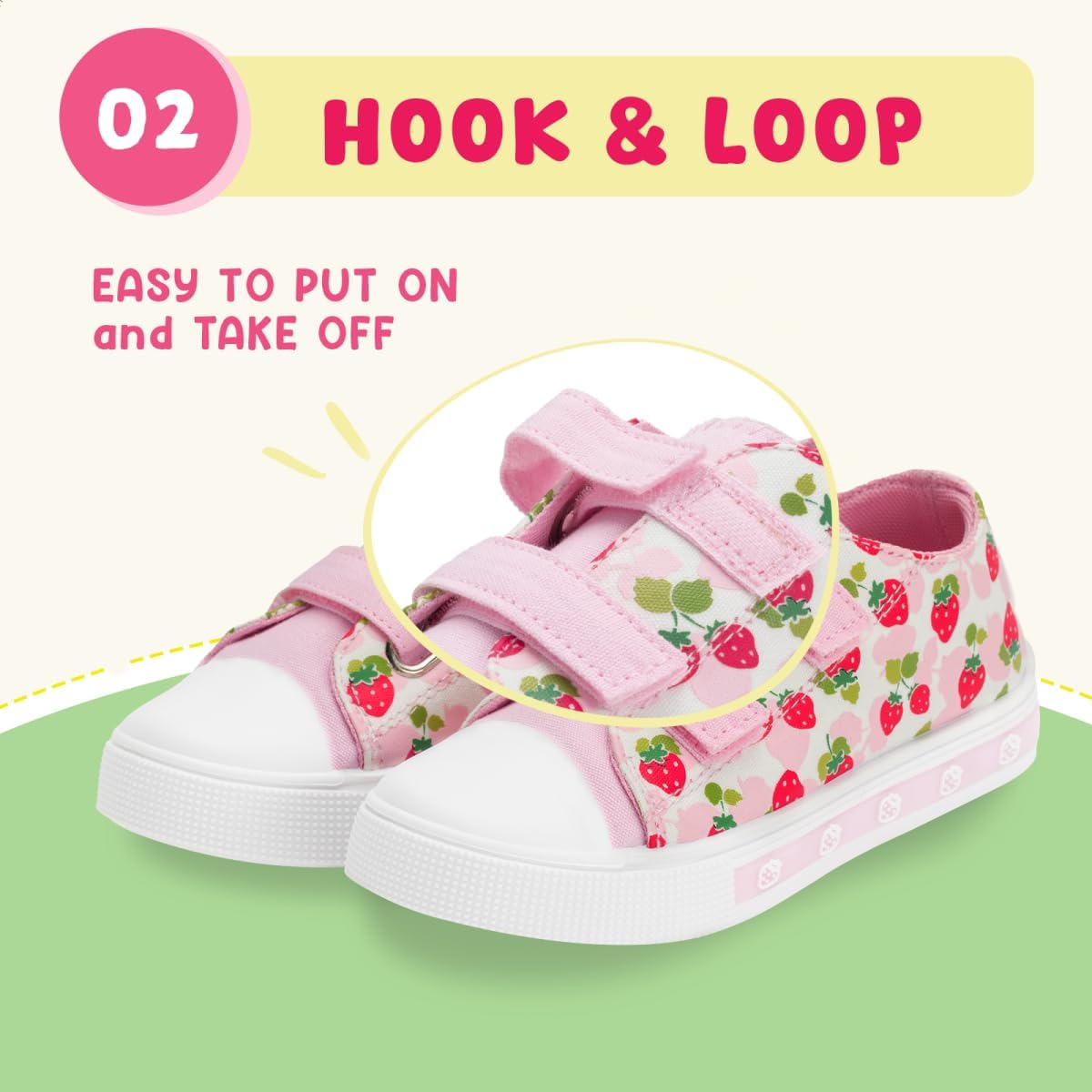 Kids Light Up Shoes Toddler Canvas Sneakers with Hook and Loop for Boys Girls - Image 4