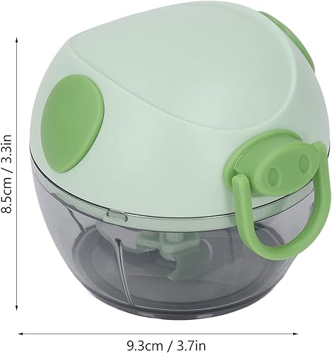 Miniatura 2 de Picadora de ajo, mini picadora de alimentos, picadora de ajo, picadora de ajo con hoja de acero inoxidable resistente (verde)