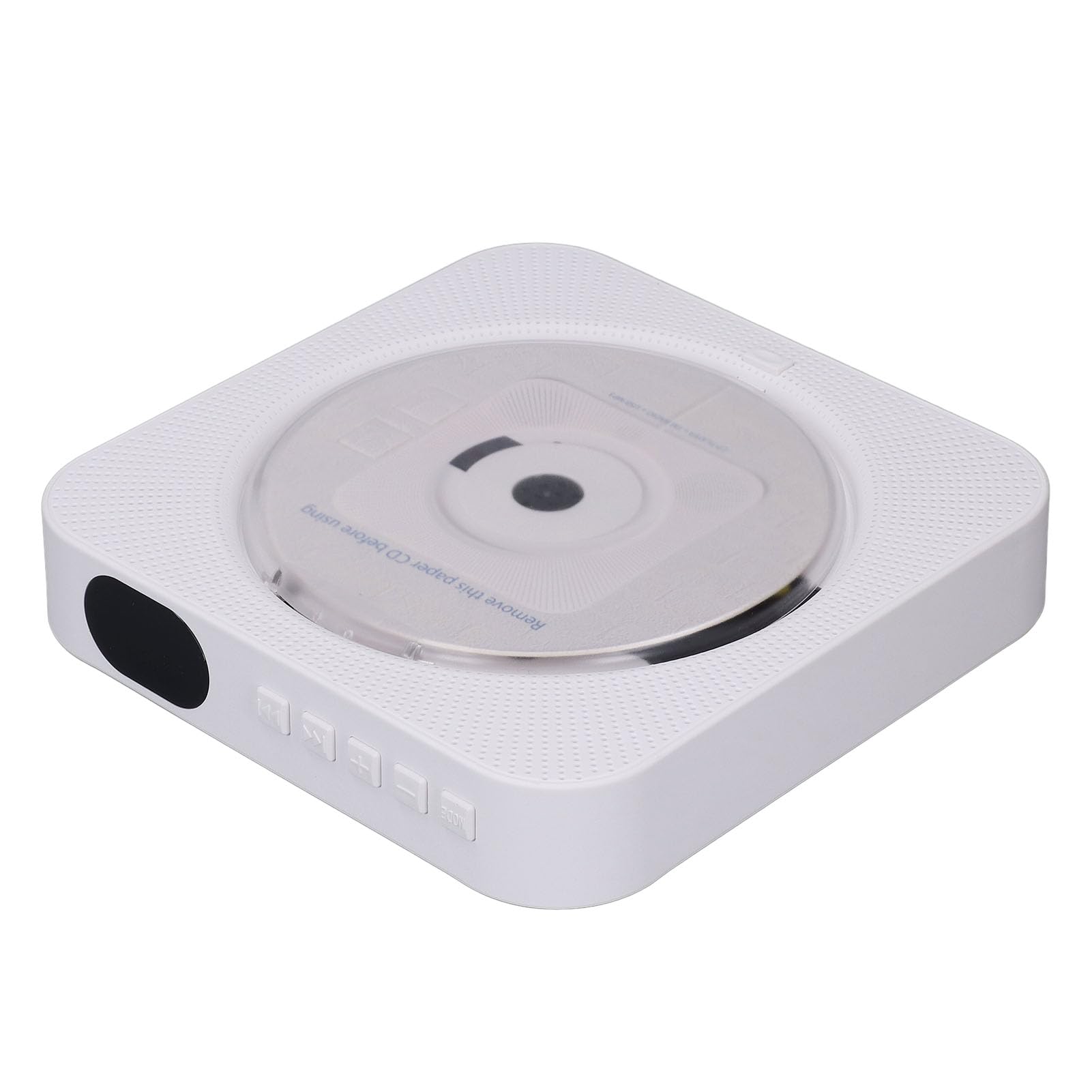 CHICIRIS Lettore CD Bluetooth con Montaggio a Parete con Altoparlanti e Telecomando, Ideale per Studenti e Famiglie (WHITE)