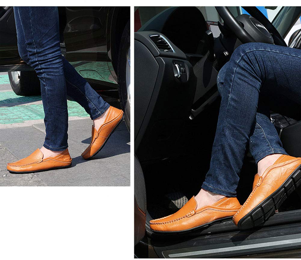 Mocasines Hombres Zapatos de Vestir Casuales Holgazanes Slip On Verano Plano Cuero Zapatos de Conducción Zapatillas 39-47 EU