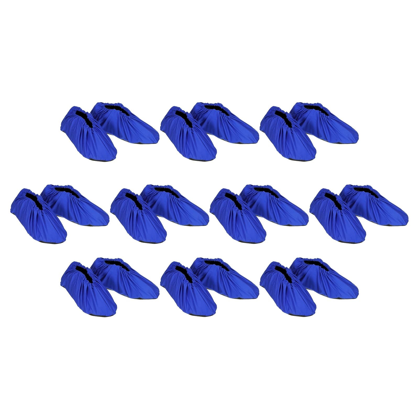 PATIKIL 10 Paires de Couvre-Chaussures et de Bottes, Couvre-Chaussures en Coton Réutilisables Antidérapants Lavables Respirants pour l'Intérieur, Le Laboratoire, Bleu