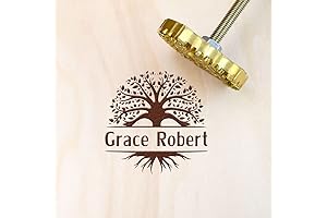 Personalized Branding Stamp Wood 1" DIY Workmanship Logo with Custom Wooden Grip