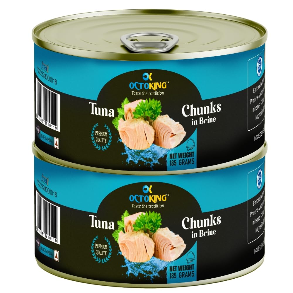 Octoking Canned Tuna Chunks in Brine Spring Water, 185g (Pack of 2) (B0CCPQ57QH) Amazon Price History, Amazon Price Tracker