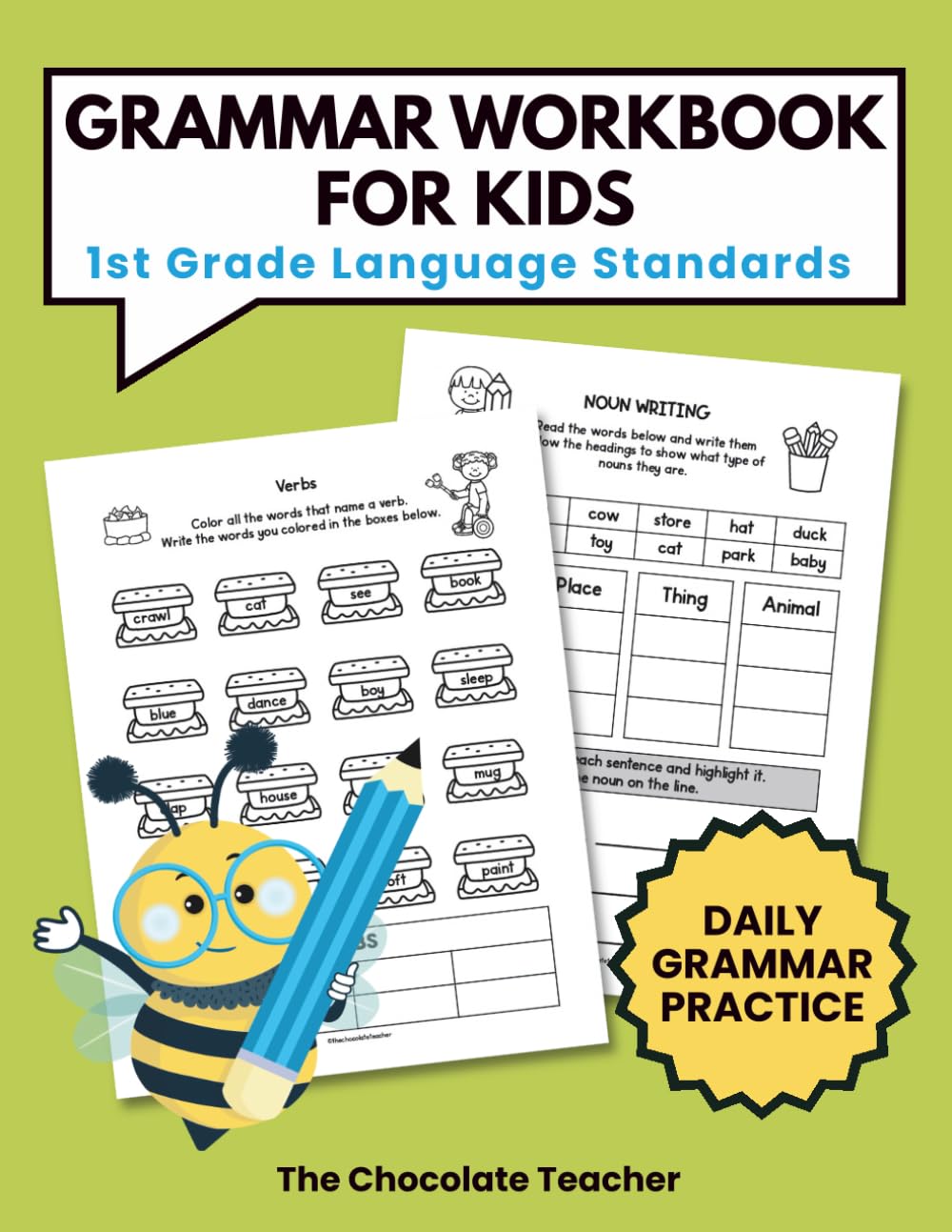 Grammar Workbook for Kids 1st Grade Language Standards - Daily Grammar Practice to Build Language Skills: Parts of...