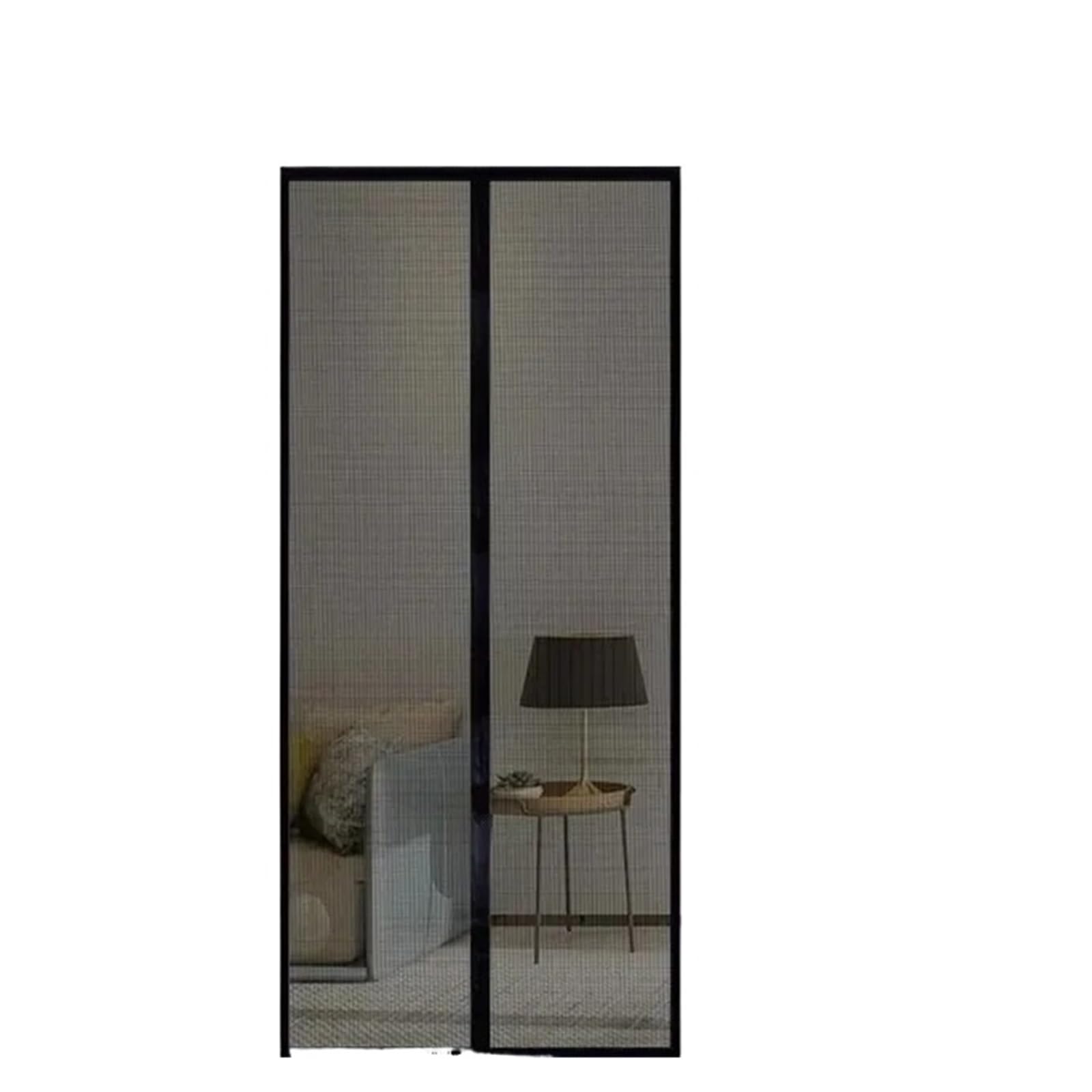 Trryuip Black Door Fly Screen Anti Mosquito Door Curtain Invisible Ventilate Screen No Punching Magnetic Automatic Closing Fly Bug Insect