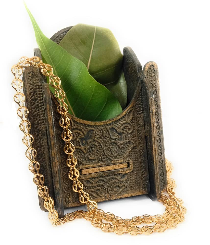 Image of CUTE GOLD 1 Gram Micro Gold Plated & Copper Traditional Designer Fashion Jewellery Chain for Women