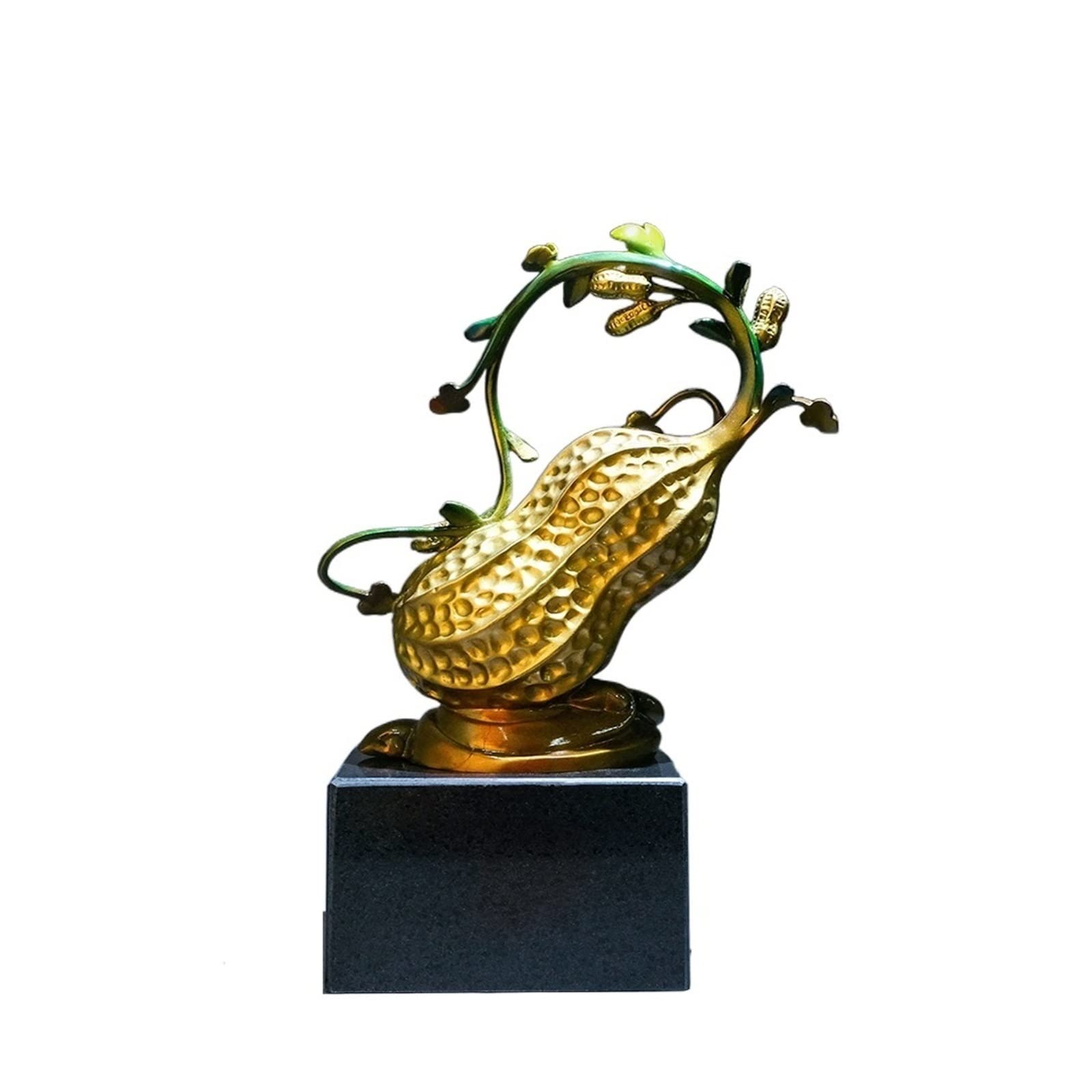hongchenke34 Copper statue Brass Good Thing Peanut Entrance Ornament Living Room Bedroom Bedside Decorative Desk Ornaments