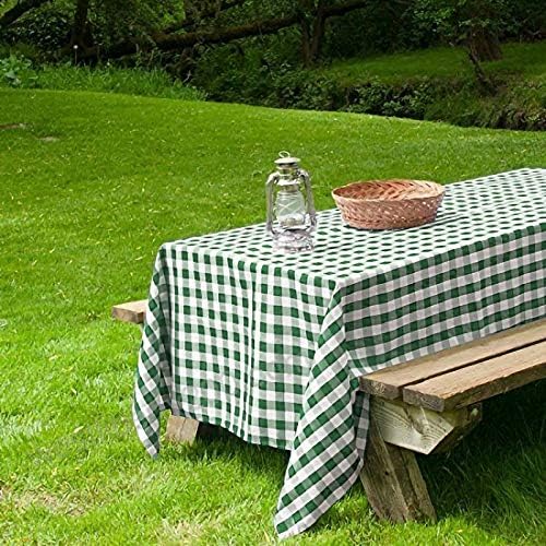 Miniatura 4 de BalsaCircle Mantel de poliéster a cuadros verde de 60 x 126 pulgadas, manteles de mesa para bodas, fiestas, eventos, decoración de catering