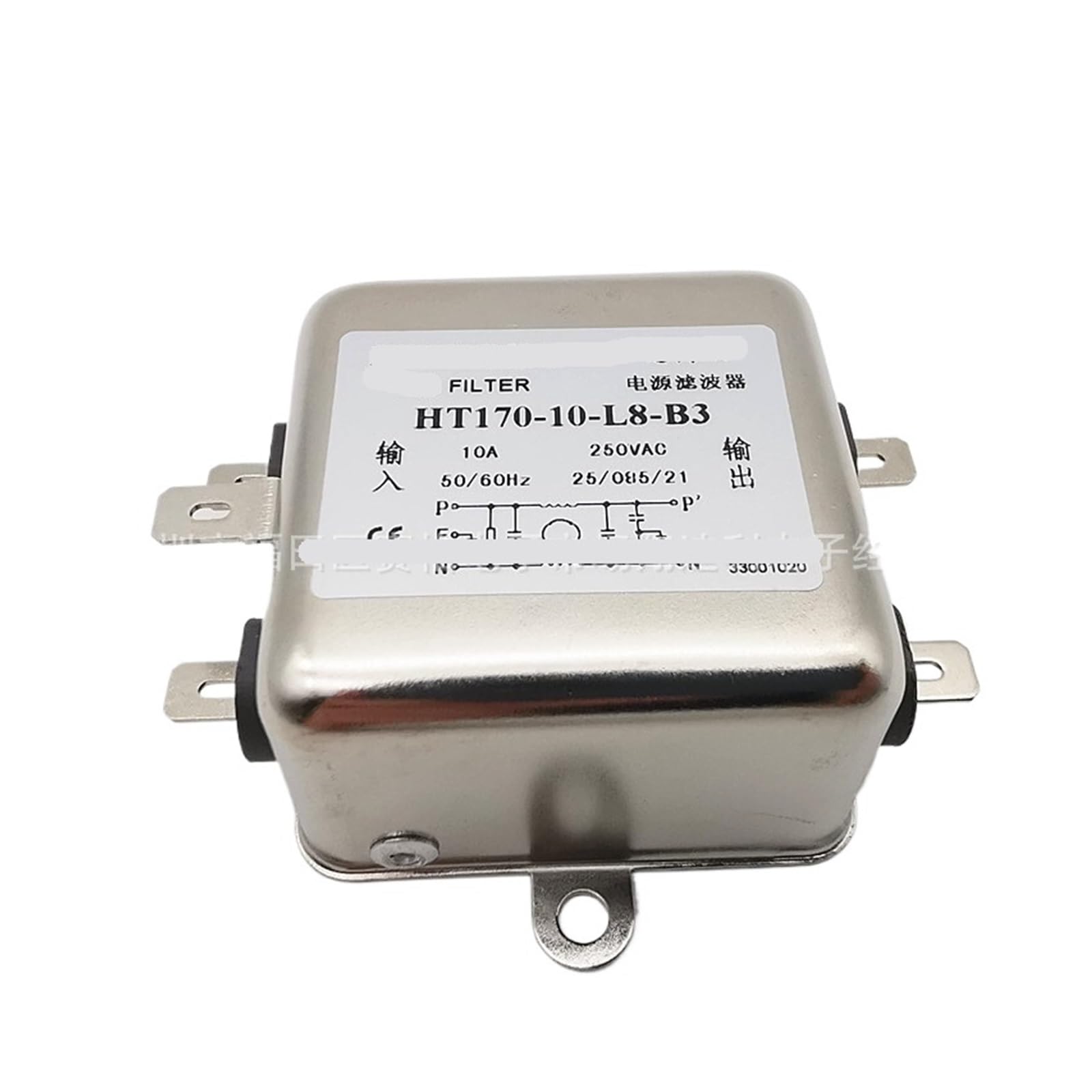 Filtre HT170-10-L8-B3 pour alimentation CA/CC 10A haute performance