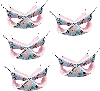 BESTOYARD 5 Peças Rede Para Animais De Estimação Inverno Quente Rede De Rato Cobaia Rede De Hamster Cama Macia Para Animais De Estimação Cama De Hamster Suspensa Cama De Hamster Brinquedos