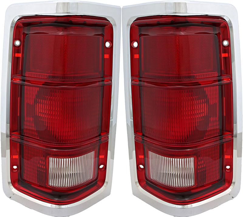 For Dodge D100 D150 D250 D350 Ramcharger W100 W150 W250 W350 1987-1993 Tail Lights Lamps Set Driver and Passenger Side