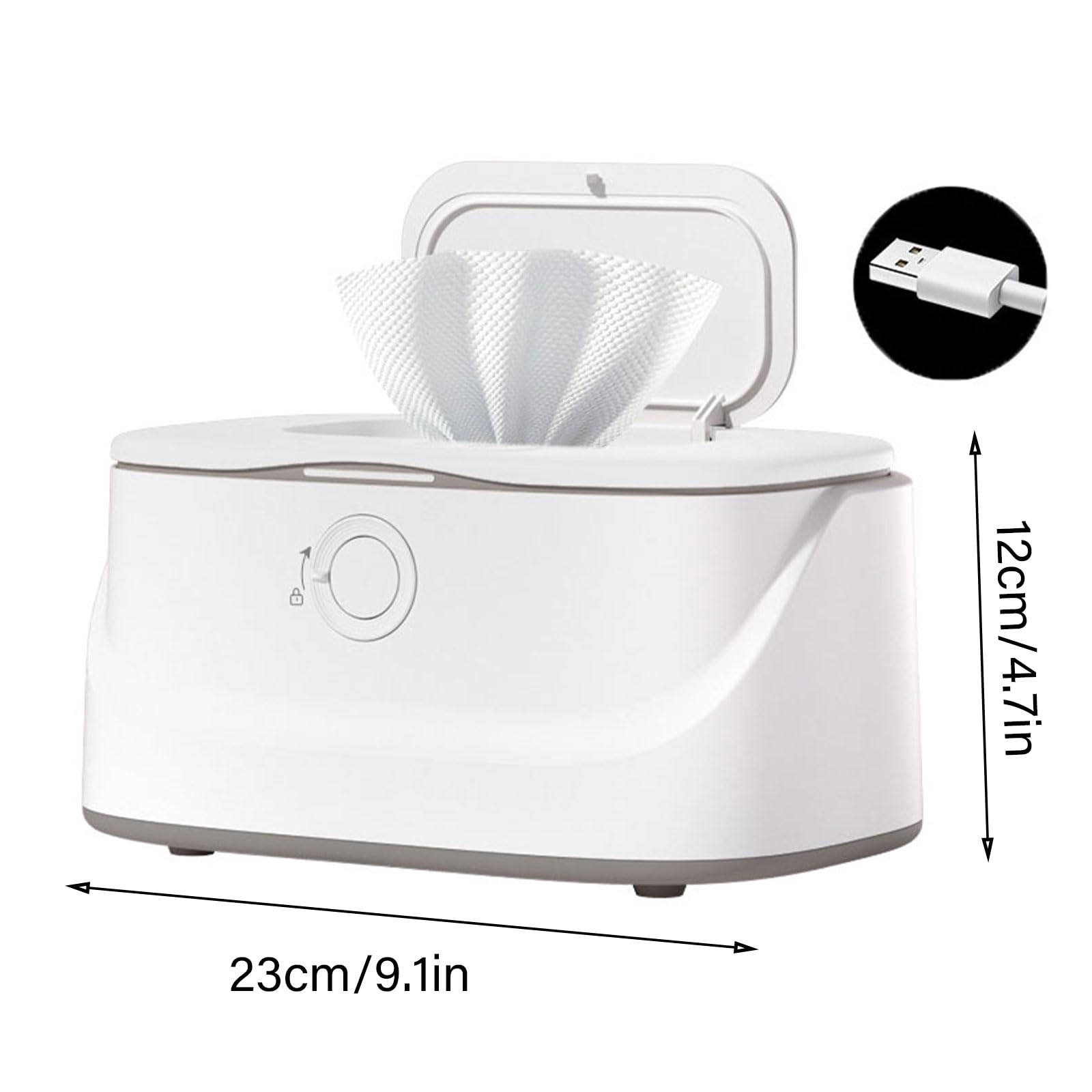 Morain Chauffe-lingettes pour bébé avec design à ressort, grande capacité, chaleur rapide, 3 réglages de température avec veilleuse