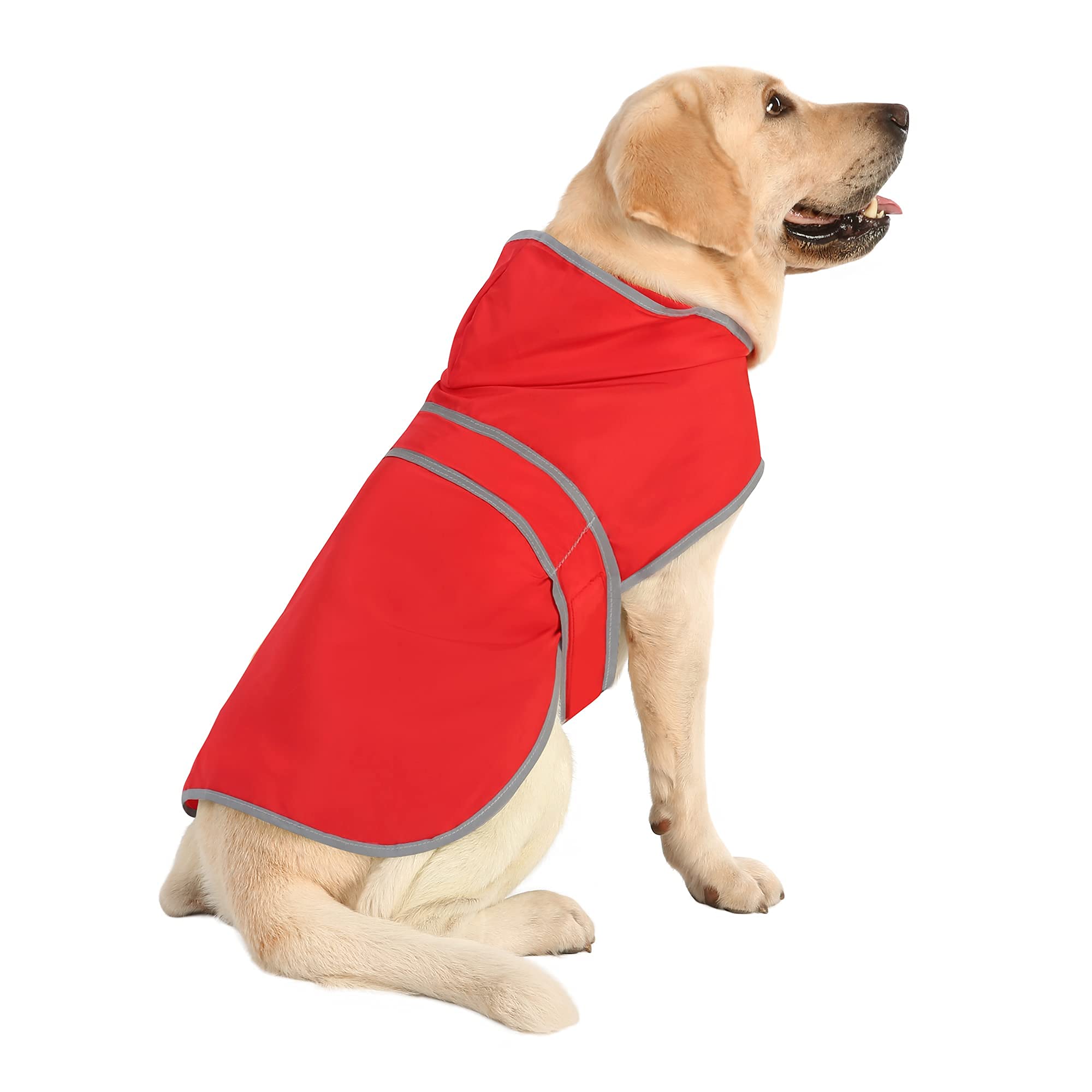 Impermeable Impermeable para Perro con Capucha y Agujero para Correa, para Perros y Cachorros pequeños, medianos y Grandes