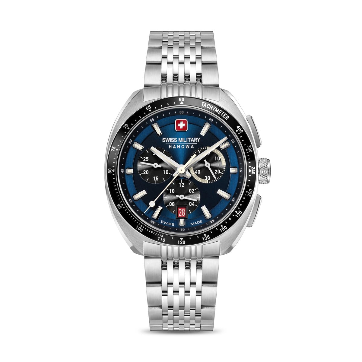 Swiss Military Hanowa Defender Chrono – Modell SMWGI0003303, Herrenuhr mit Stahlband