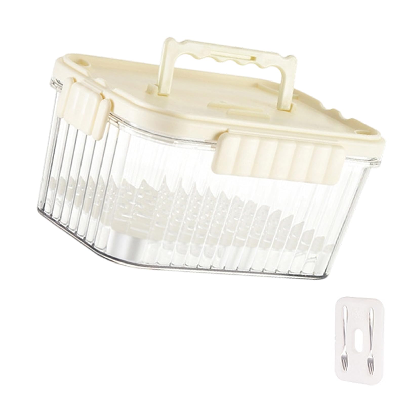 ZEPFJHE Stackable Seasoning Storage Box Lunch Holder Container for Hiking Trips Practical Kitchen Gadget See Through Refrigerator for Camping