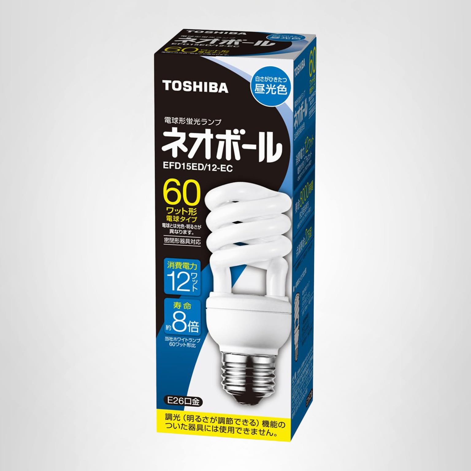 Amazon | 東芝 電球形蛍光ランプ ネオボール60WタイプD形 3波長形