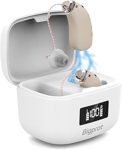 Bigprot OTC Hearing Aids for Seniors, 2026 Rechargeable Digital Sound Amplifier with Noise Cancelling for Adults, Lightweight Beginner-Friendly Hearing Aids(White) - 80% off