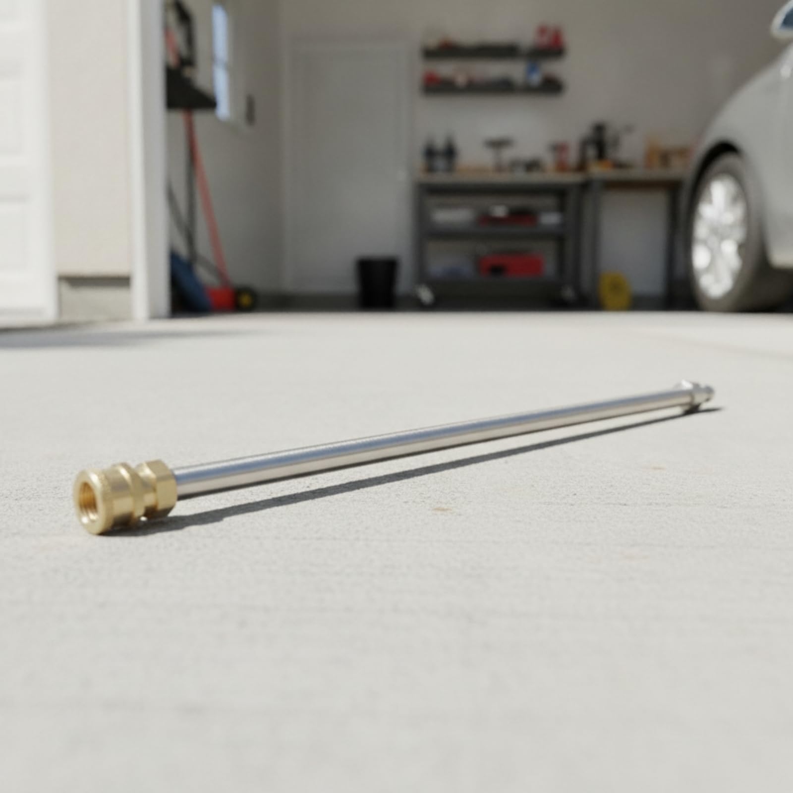 Lancia per Lavaggio Auto Asta Pulizia Spazzola Ugello Asta Ad Alta Resistenza con Raccordo a Sgancio Rapido in Ottone Consente Lavaggio Del Telaio, Modello A Asta Dritta