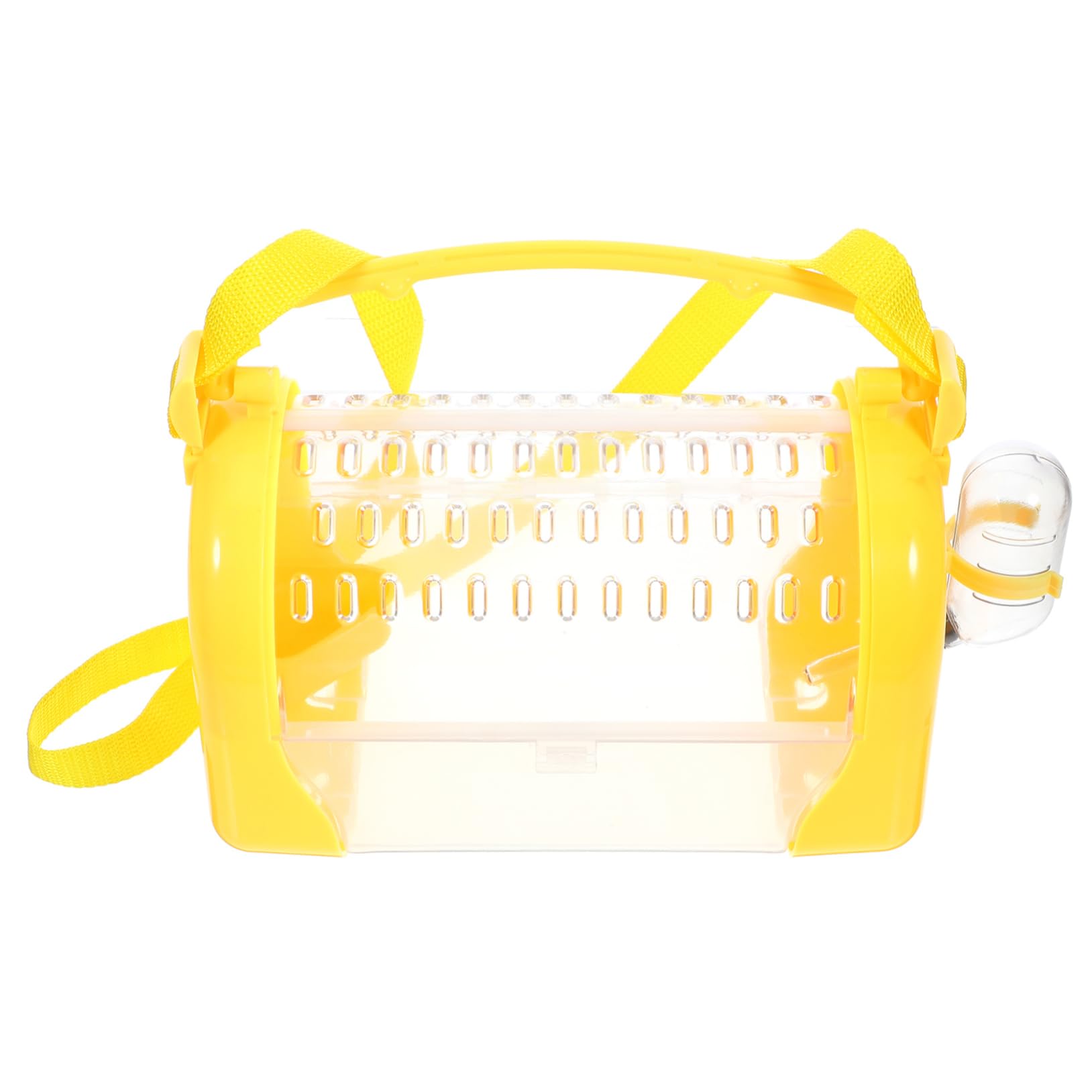 BESPORTBLE Transparent Portable Hamster Carrier Cage Sturdy Travel Case with Water Bottle Food Bowl for Pet Transport