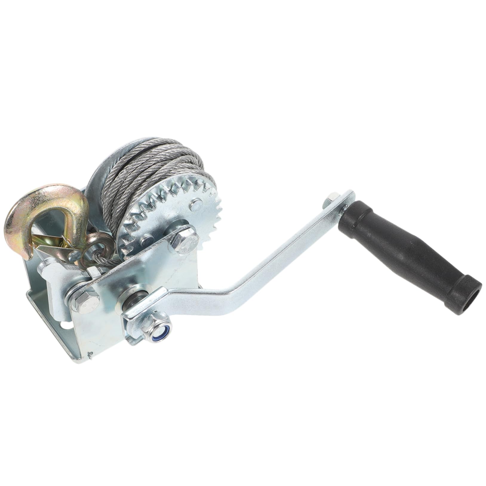 OUNONA Marine Hand Winch Loading Boat Hand Winch Crank Winch Cable Van Wenches Small Heavy Moving Rope Trailer Winch Manual Winch Hand Winch Worm Gear Mini Ratchet Hand Winch Metal