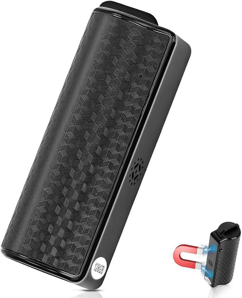 128G, Mini Gravador de Voz, Gravador de Voz, Redução Tripla de Ruído Inteligente, Gravação de 334H