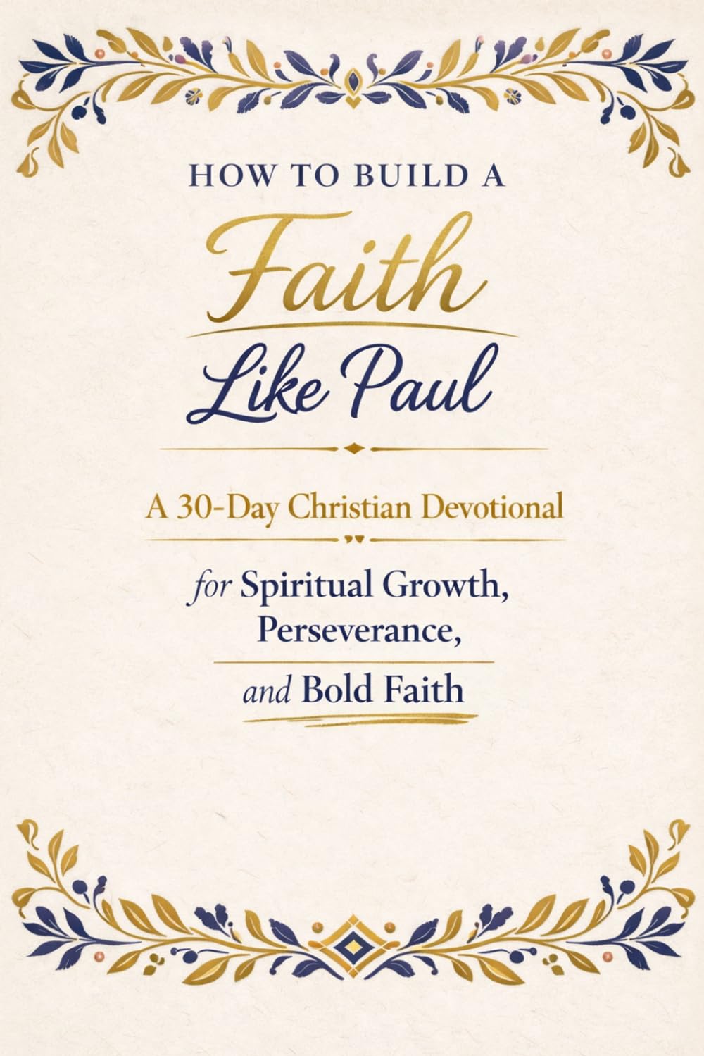 How To Build A Faith Like Paul: A 30-Day Christian Devotional Journal for Spiritual Growth, Perseverance, and Bold Faith