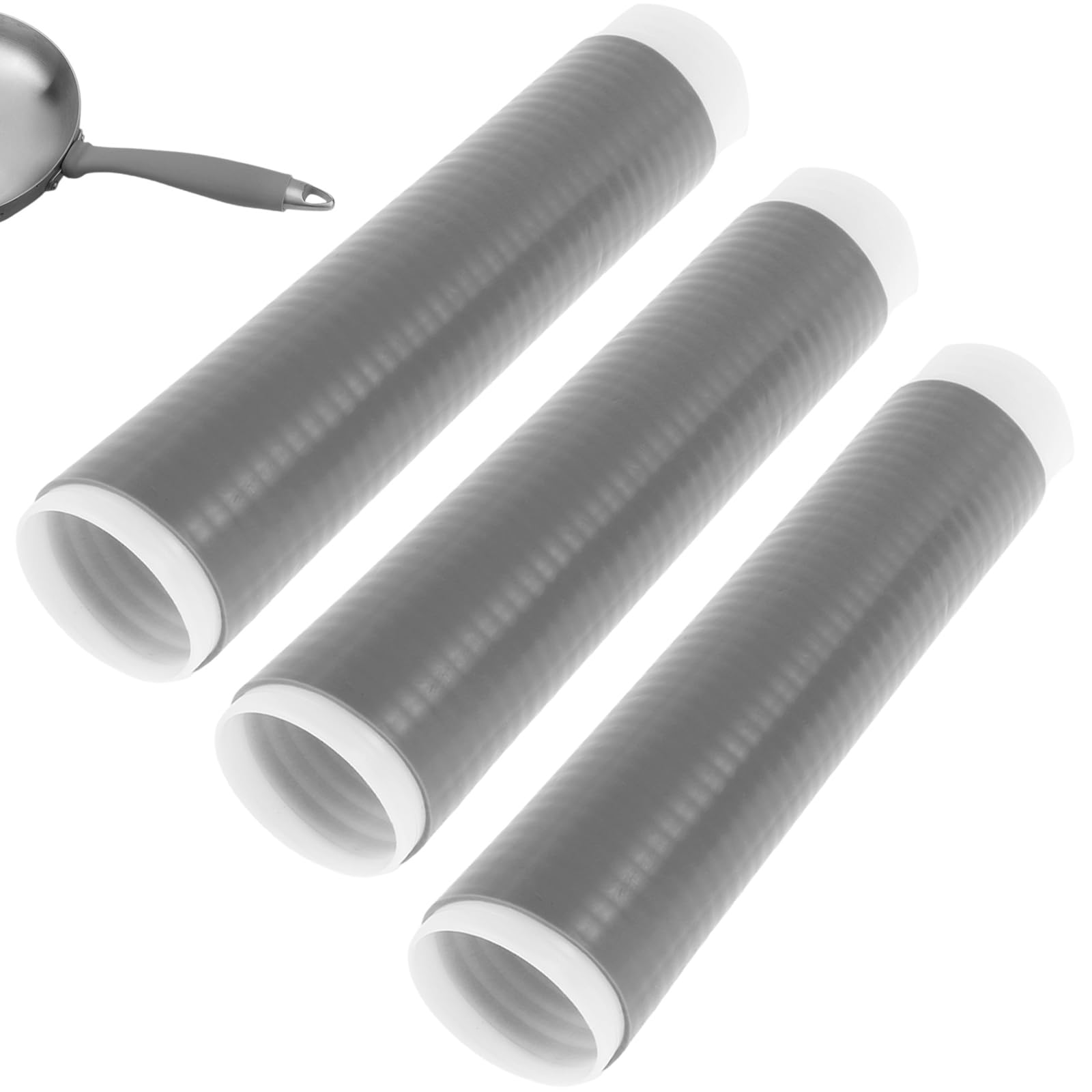 3Pcs Pot Handle Heat Insulation Silicon Cover, Silicone Pot Handle Cover, Silicone Hot Handle Holder, Silicone Hot Skillet Handle Holder, Pot Holders Cover Sleeve for Frying Pot (3Pcs Large)