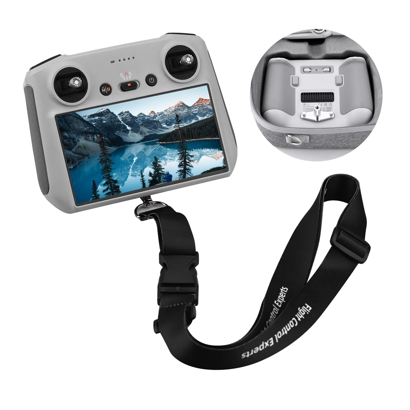 HeiyRCMini 3 Pro Lanyard,For DJI RC Neck Strap Adjustable Shoulder Tape Band Soft,Compatible with DJI Mini 3/Mini 3 Pro Accessories, With Aluminum Bracket