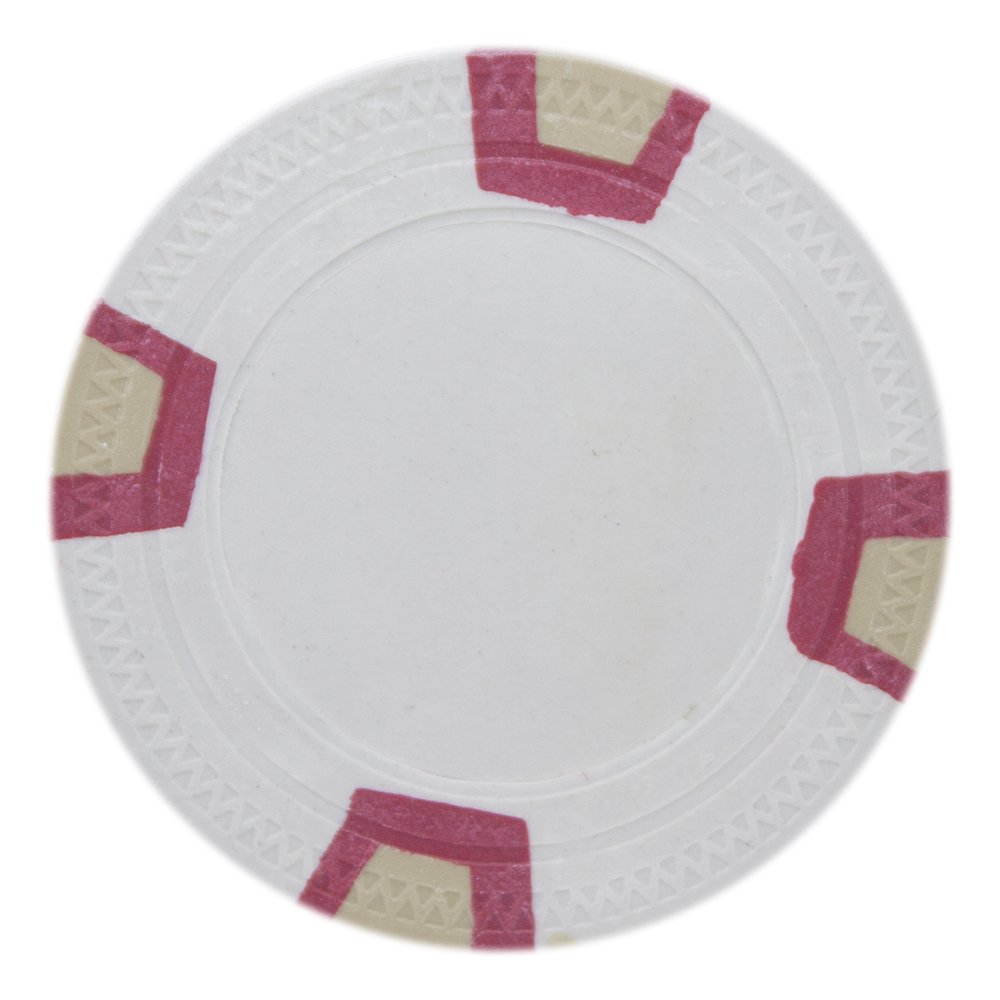 Claysmith Gaming Double Trapezoid Chip Authentic Vegas Weight 10-Gram Casino Clay, Pack of 50 | Customize with Your Own 0.975" Inlay Sticker