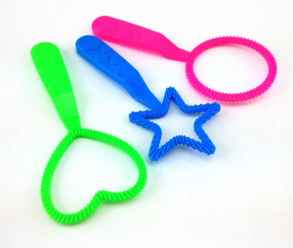 Honbay 12pcs Mix Color Circle Star Heart Shape Bubble Wands - Image 3