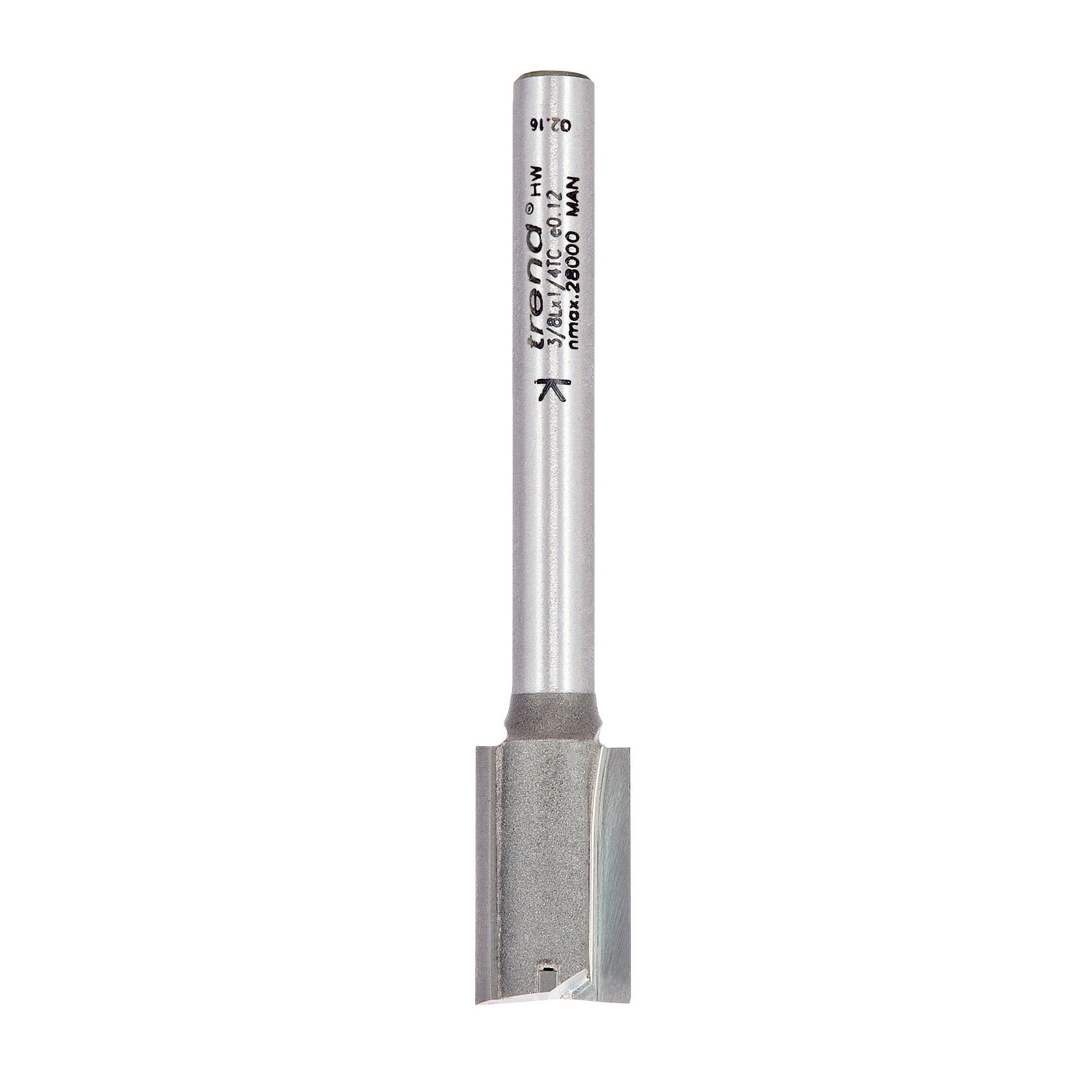 Trend Profesjonalny frez do zawiasów dwupiórowy do frezarki górnowrzecionowej, trzpień 1/4 cala, średnica cięcia 12 mm, węglik spiekany (TCT), 3/8LX1/4TC