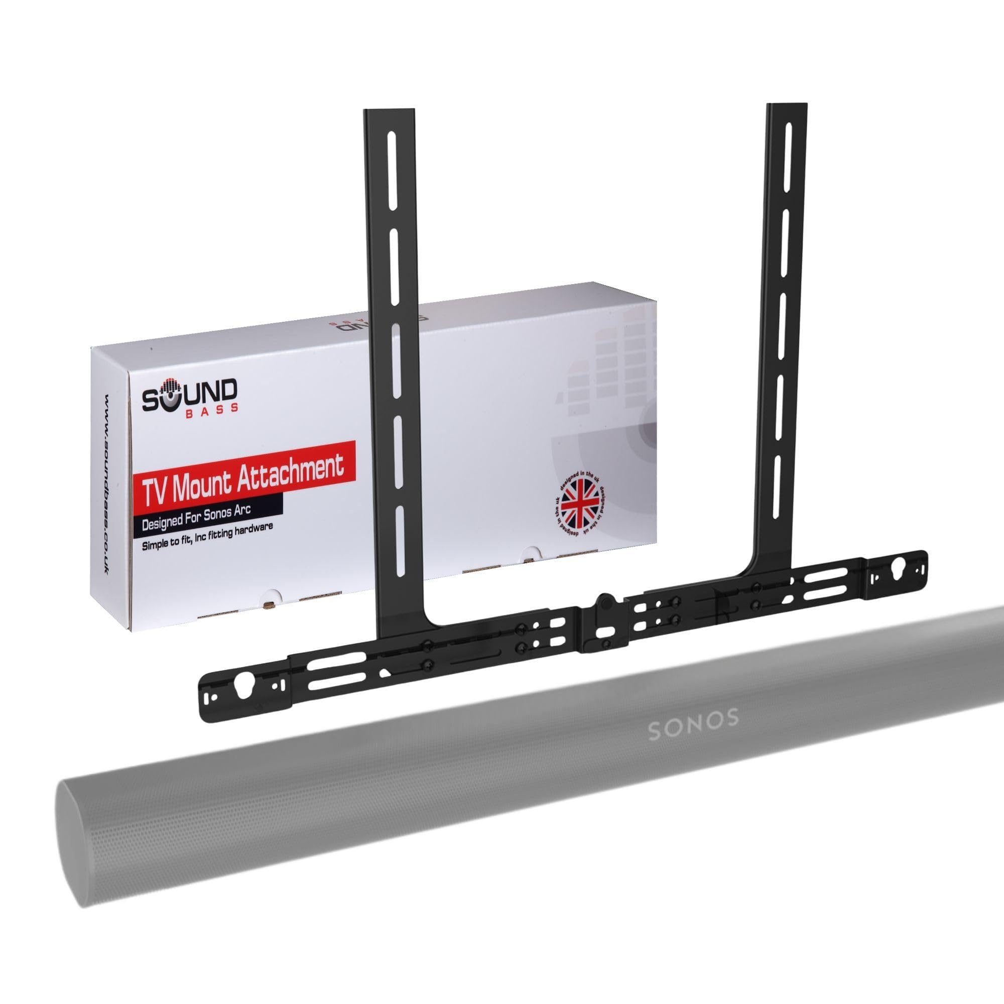 Arc Sound bar TV Mount, Black, Compatible with Sonos Arc Soundbar and Ultra version. Mounting Bracket for TV, Hardware Kit Included, Designed in The UK
