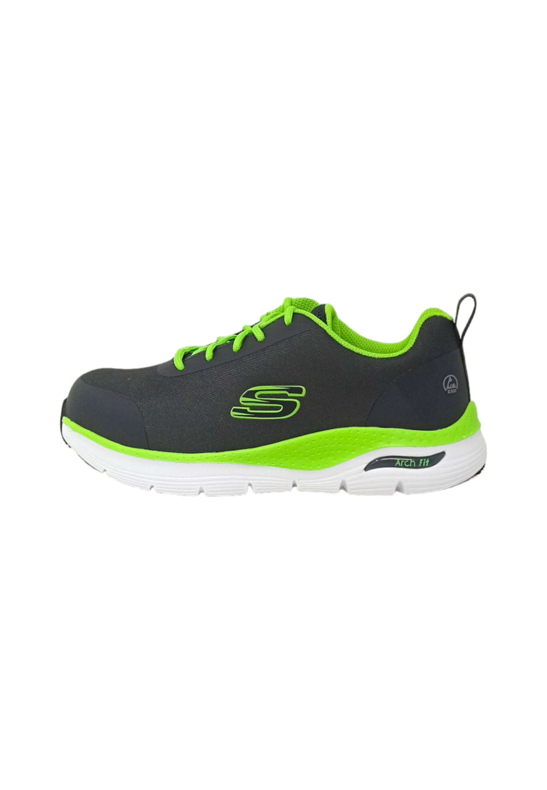 Skechers Mens Arch Fit Sr Ringstap Work Footwear, Charcoal, 7 UK
