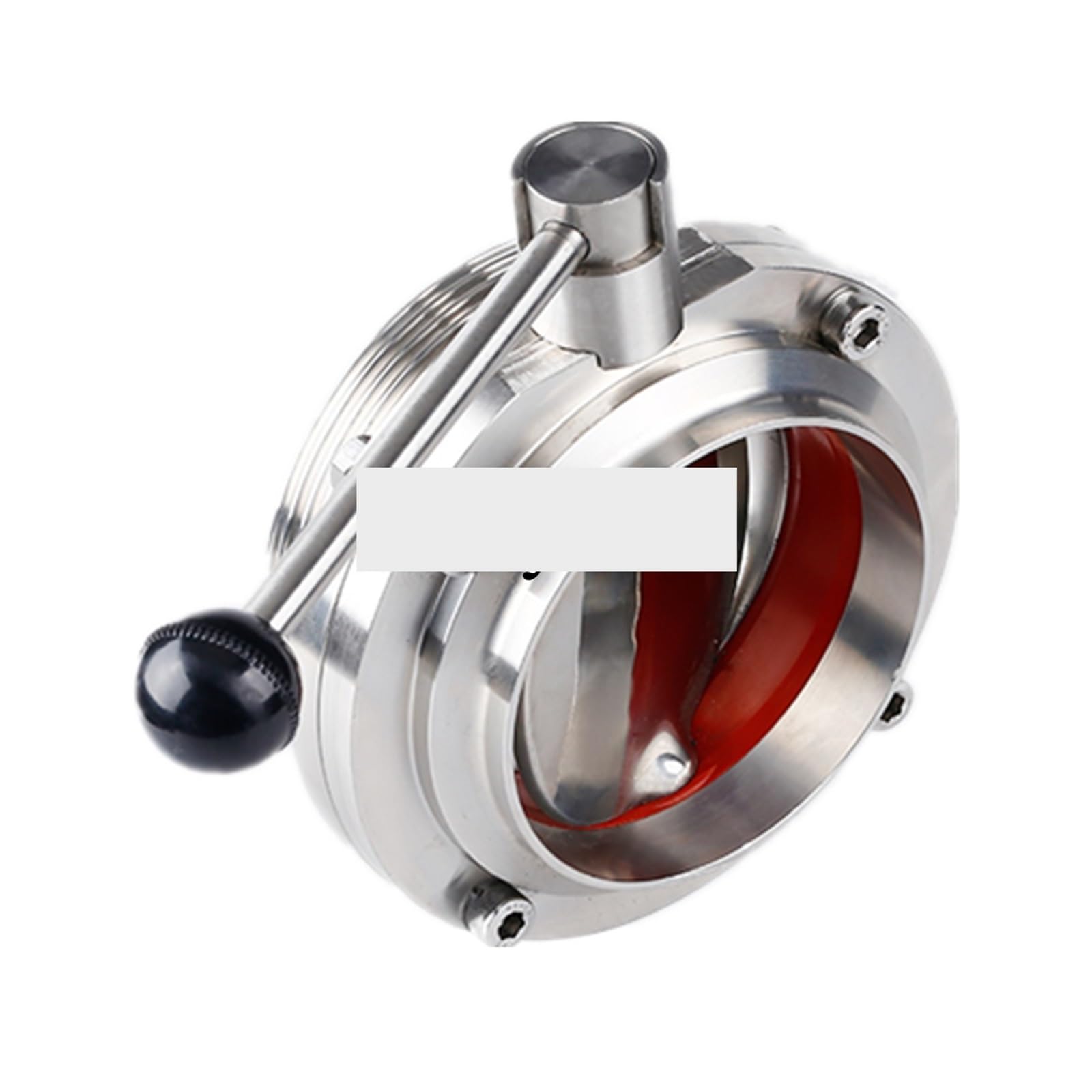 BALYDLUL 1-1/4" Stainless Steel 304 Sanitary Butterfly Valve Male Thread OD 47.5mm And Welding OD 32mm Silicone Sealing