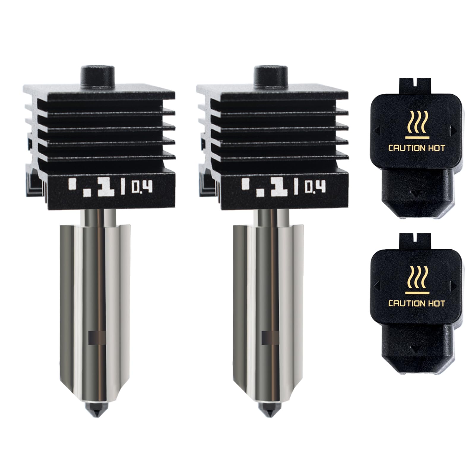 IdeaFormer 2 szt. 0,4 mm H2D/H2S Hotend do bambusa, dysza ze stali hartowanej, zestaw Hotend do Bambu Lab H2D H2S