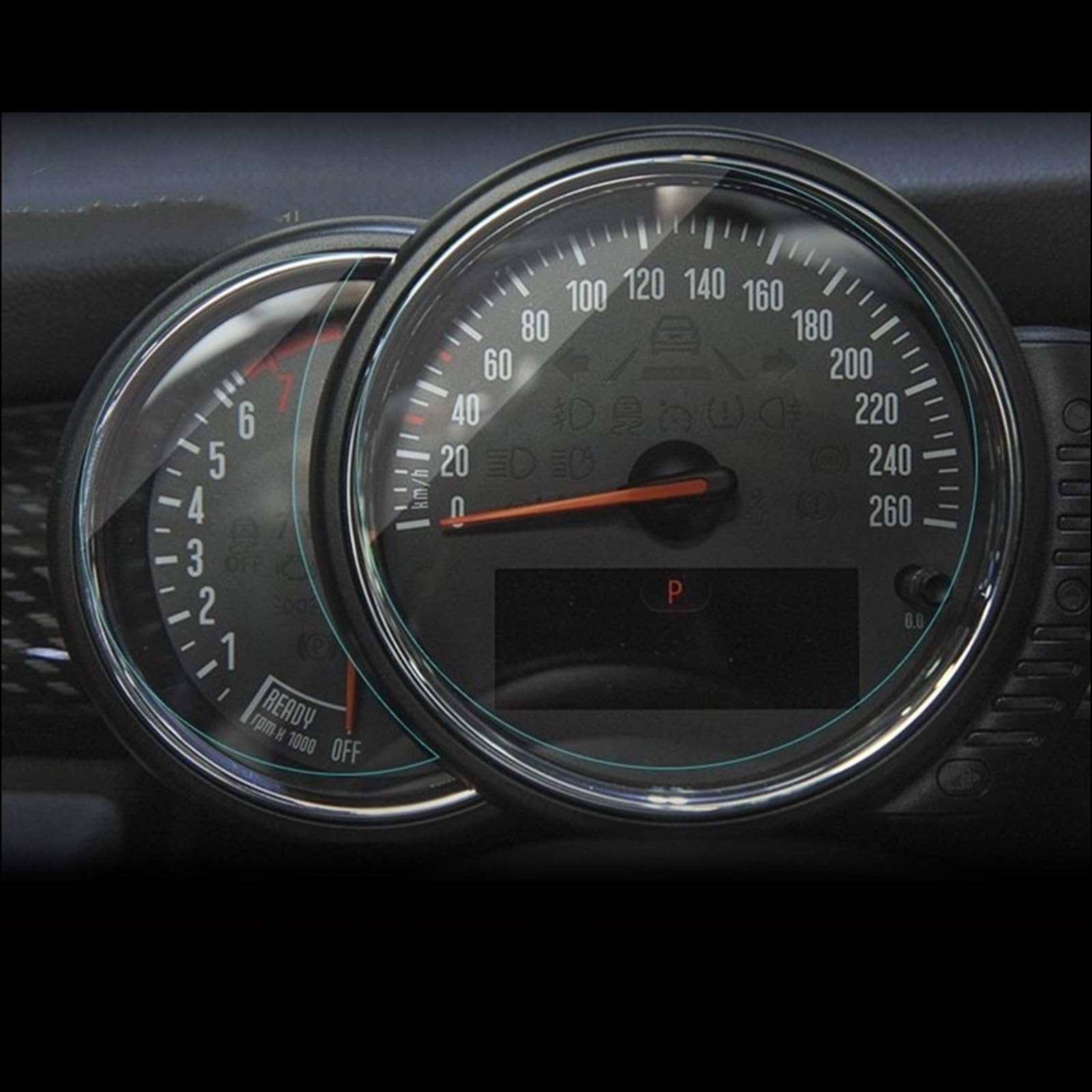 navigation Protector Film Compatible With Mini For Cooper 2021 2022 2023 Car GPS Navigation Film LCD Screen Tempered Glass Protective Film Anti-Fingerprint Film Refit ( Color : A speedometer film )