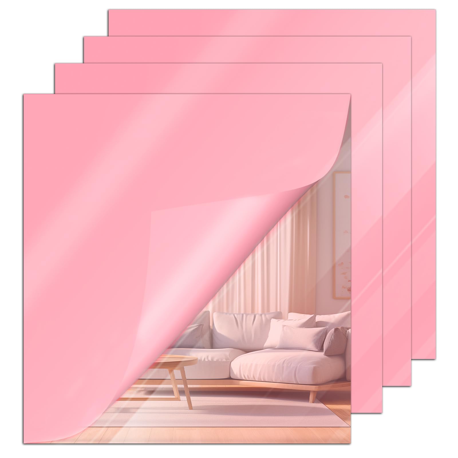 Gold Mirror Acrylic Sheets - 4 Pack -10