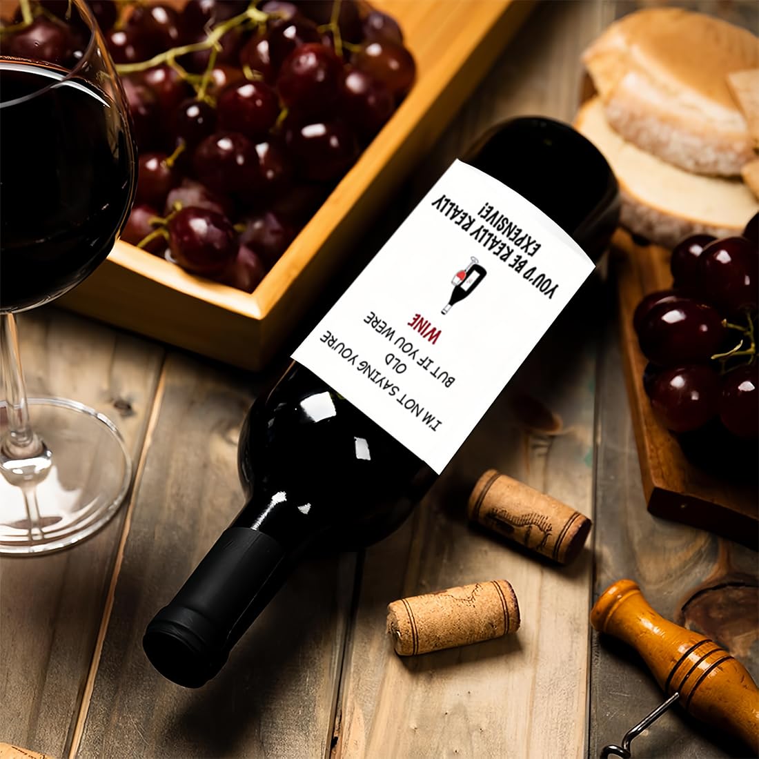 Etiquetas para Botella de Vino para Boda Cóctel Fiesta