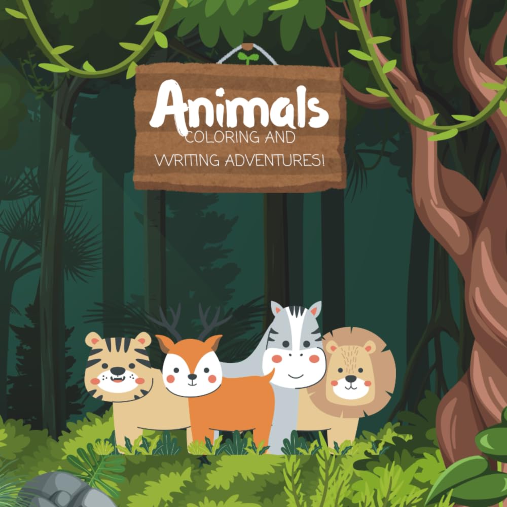 Animals! Coloring and Writing adventures