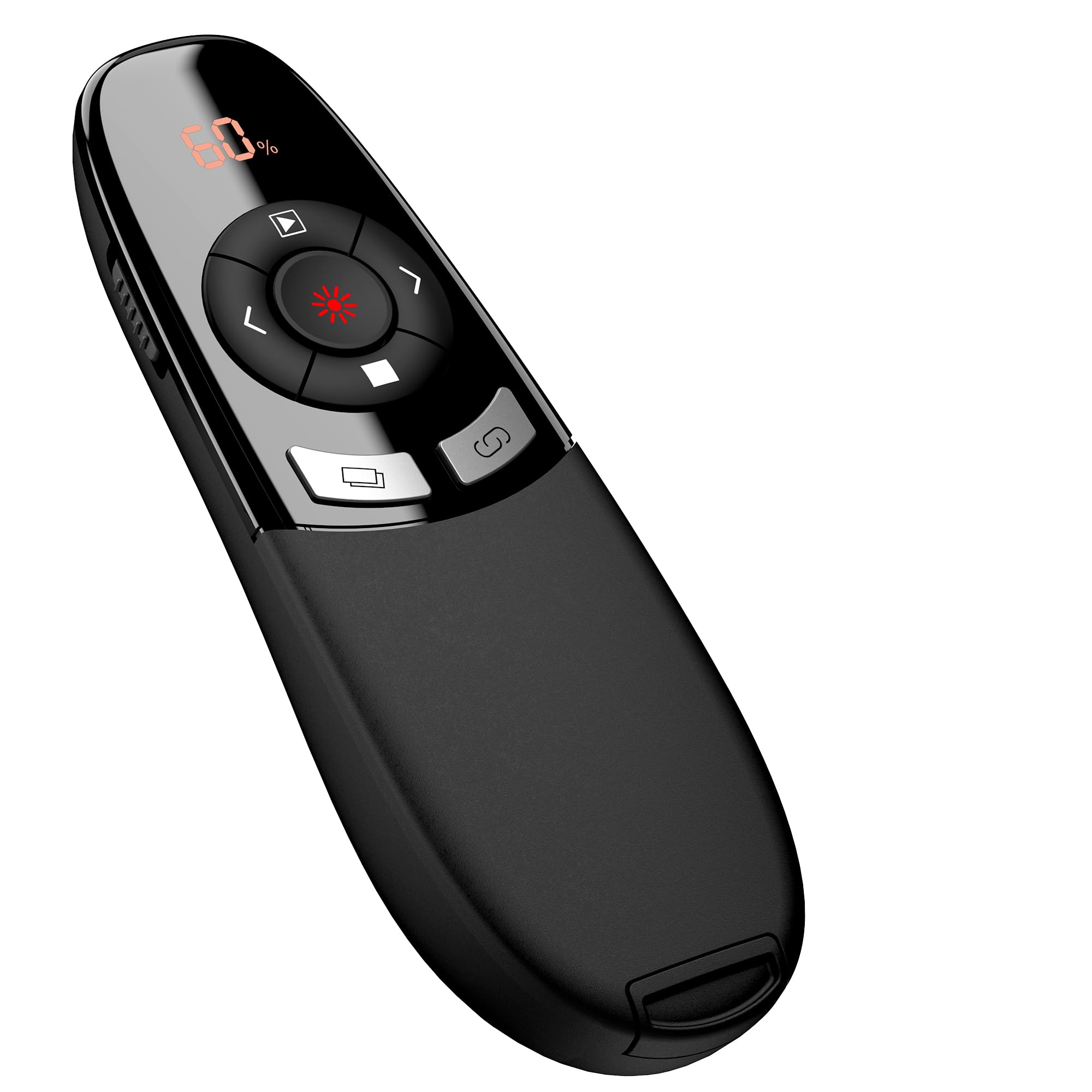 HELLCOOL Presenter USB C mit 300mAh Akku, 2.4 GHz Wireless Powerpoint Fernbedienung, Rot Pointer für Präsentationen, Präsentationsfernbedienung für Windows/Mac/PowerPoint/Keynote/Google Slides